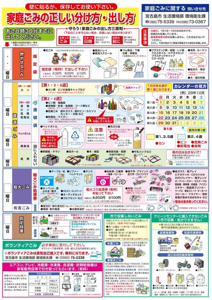 ごみの分別 収集 くらしの情報 宮古島市